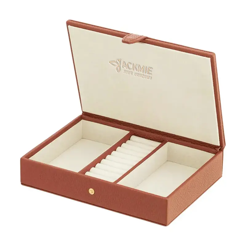 Wholesale PU Pebble Leather Jewelry Storage Box Travel Earring Storage Box Suppliers, Supplier