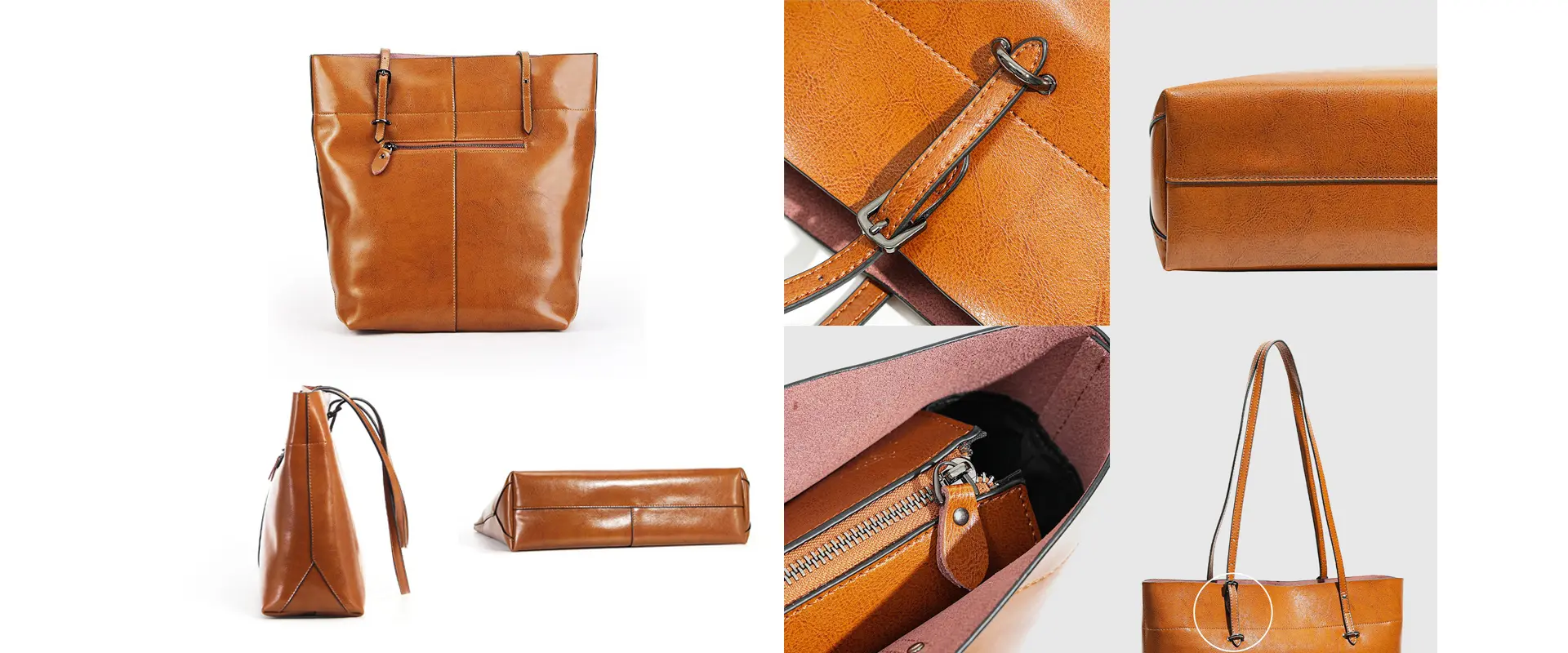 Leather Handbag Interior View