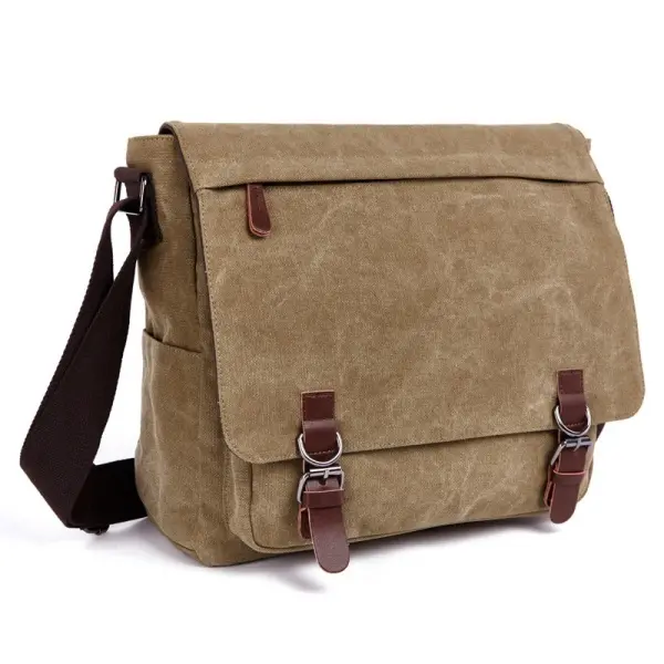 China New Waterproof Large Modern Slim Simple Work Laptop Briefcase Crossbody Carrying System Canvas Cover Closure Manufacturer, Supplier