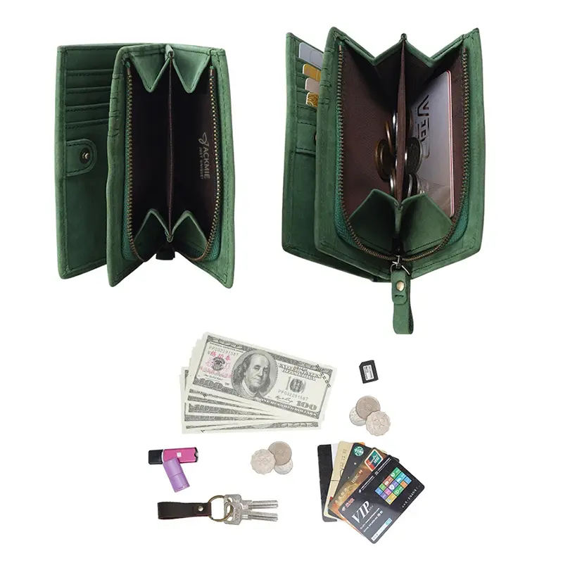 China Genuine Leather Wallet Folding Anti-theft Wallet Manufacturer, Factories