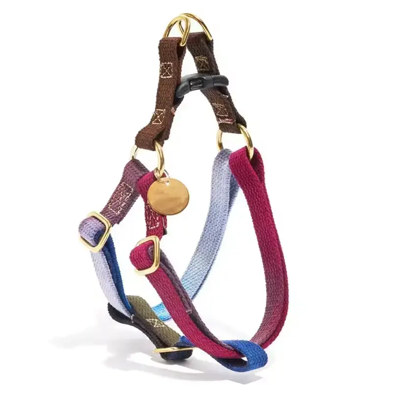 China Colorful Cotton Woven Adjustable Pet Harness Manufacturers, Factories