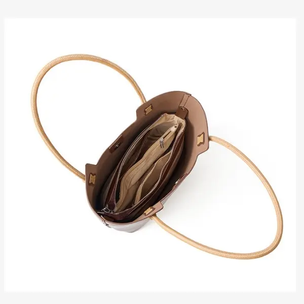 Wholesale New Fashion Genuine Leather Women's Shoulder Bag, Minimalist Vintage Handbag, Elegant Tote Bag with Large Capacity Factory, Supplier