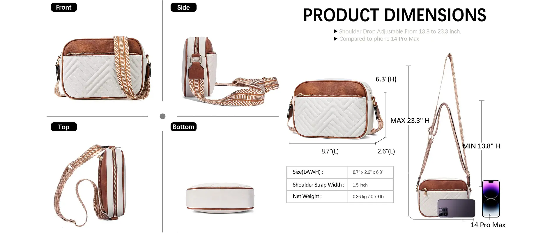 Vegan Leather Bag Details