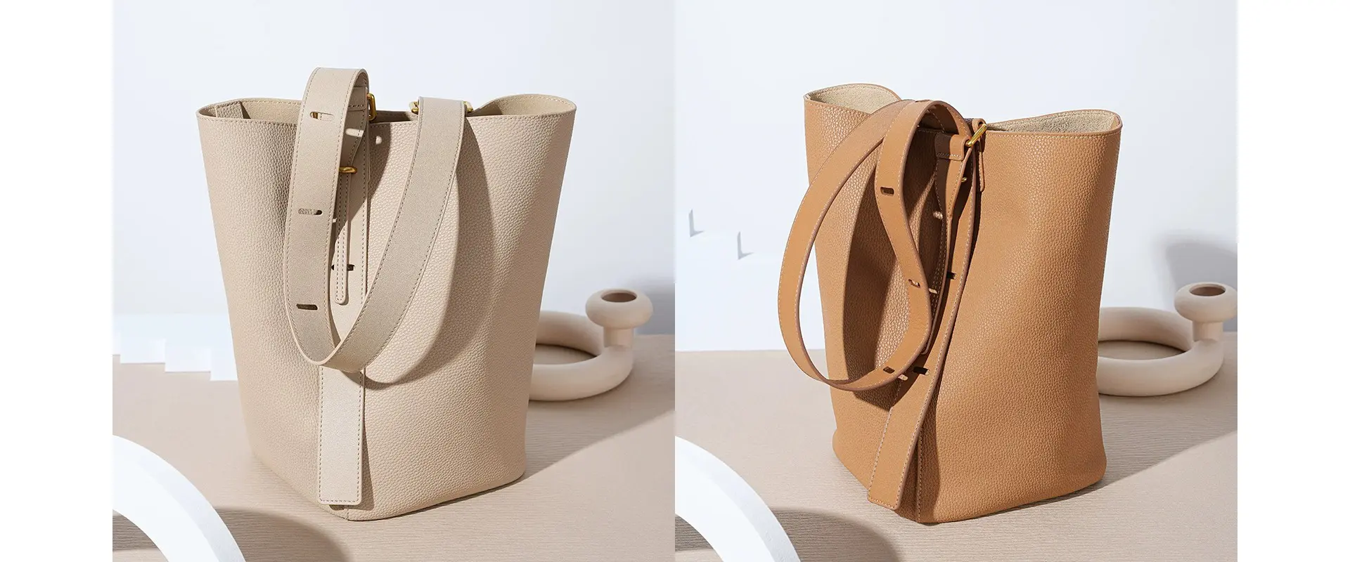 Fashion Leather Bucket Bag View 1