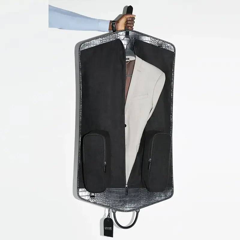 Wholesale Black PU Fashion Men's Duffle Travel Bag Manufacturers, Factory