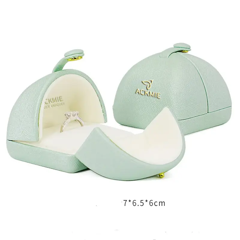 Wholesale Creative Double Mesh Leather Ring Box Jewelry Box Manufacturer, Suppliers