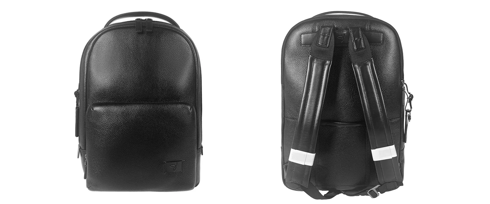 Waterproof Faux Leather Backpack Front View
