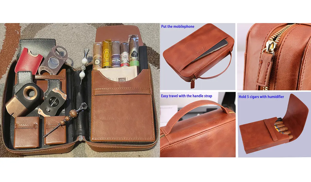 Multi-functional compartments of the cigar case