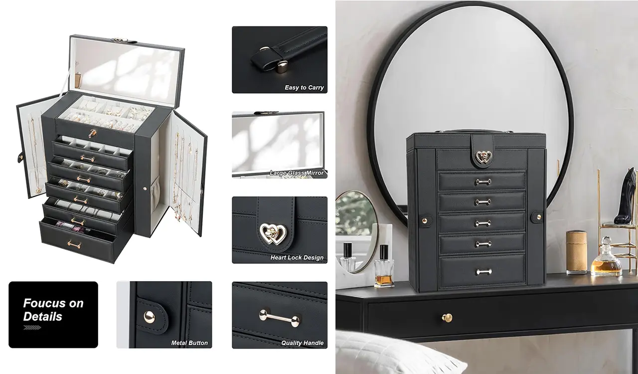 Large jewelry box storage structure