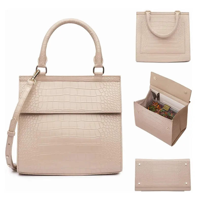 China Women's Vegan Leather Lunch Bag Cooler Lunch Bag Manufacturers, Supplier