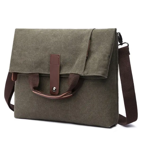 China Men Vintage Canvas Messenger Bag, Business Crossbody Shoulder Bag, Large Capacity Laptop Bag, Fashion Daily Commute Shoulder Bag Factories, Supplier