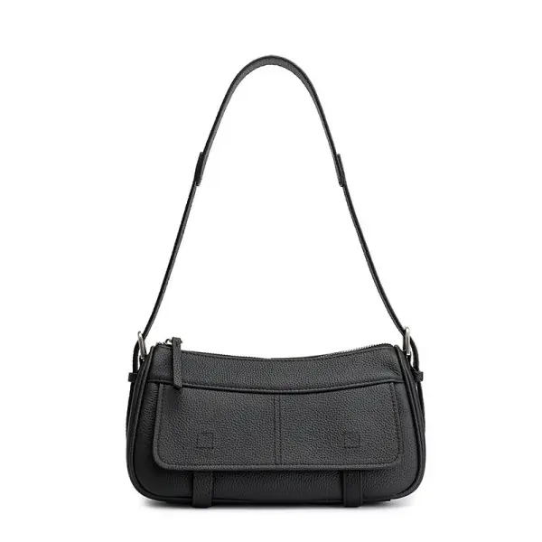China Genuine Full Grain Leather Messenger Bag, Women Vintage Casual Commute Shoulder Bag, Versatile Real Leather Handbag Manufacturers, Factory