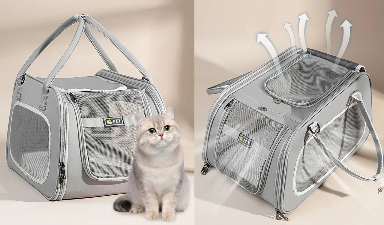 Pet Carrier Side Mesh Detail