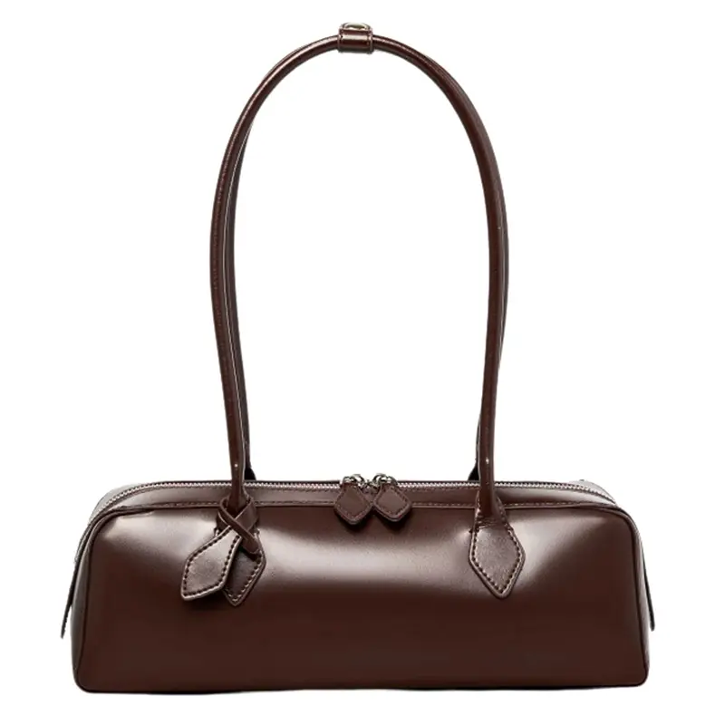 China Large Capacity Cowhide Underarm Bag Long Baguette Bag Manufacturers, Supplier