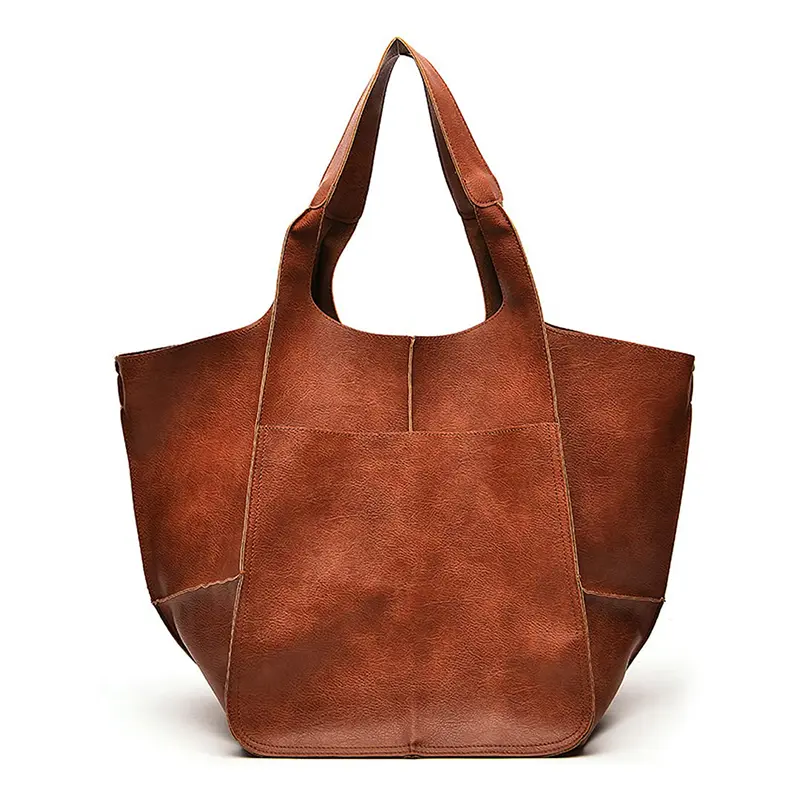 Wholesale Ladies Hobo Bag Large Capacity Tote Bag Vintage Soft Leather Shoulder Handbag Factory, Factories