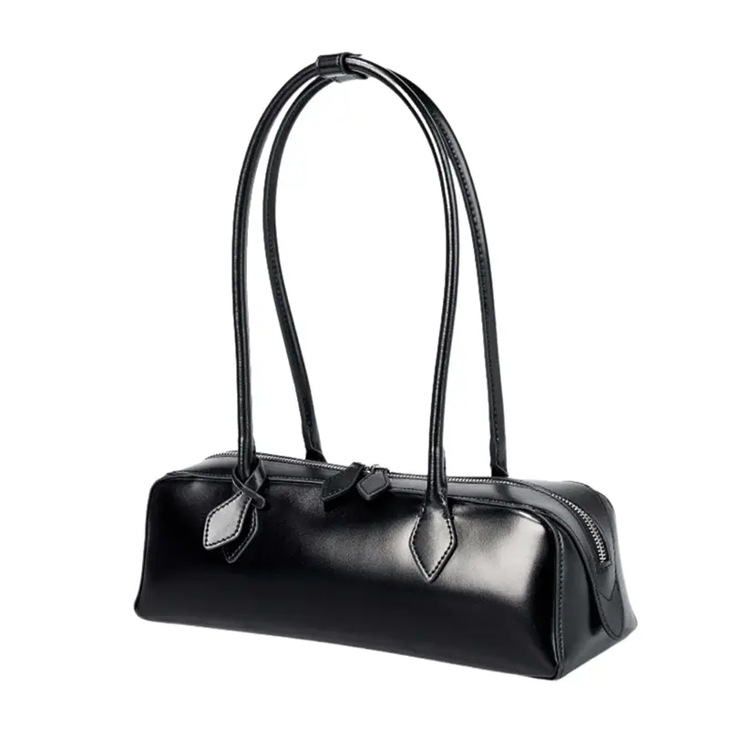 China Large Capacity Cowhide Underarm Bag Long Baguette Bag Manufacturers, Supplier