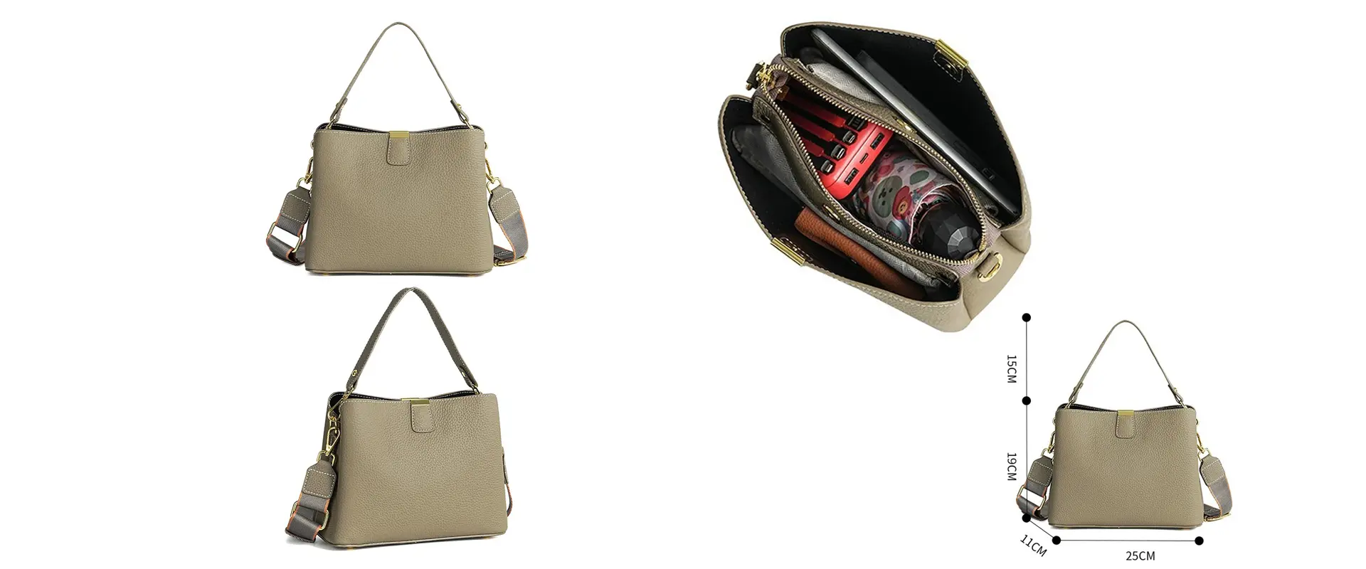 Premium Leather Handbag Front View