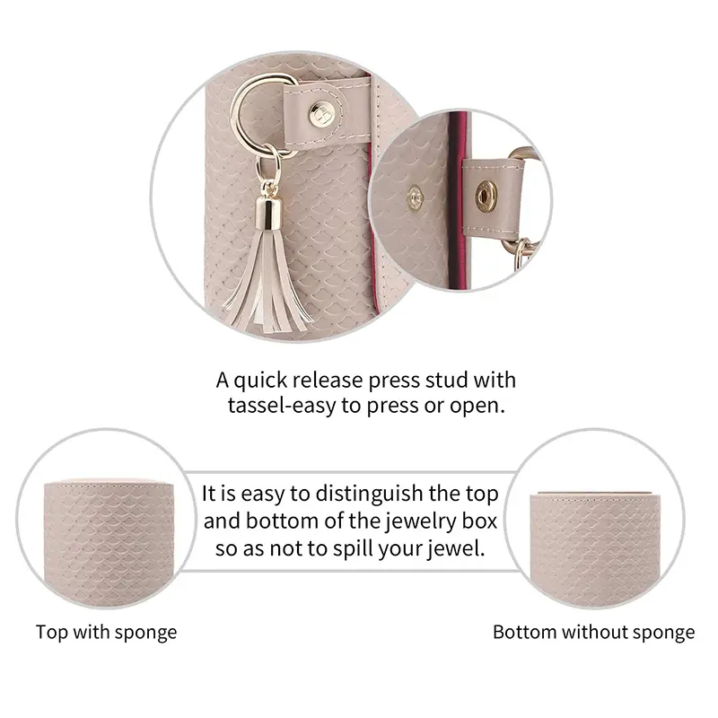 China Small 3 Layer Cylindrical Jewelry Case Travel Necklace Storage Box Factories, Supplier