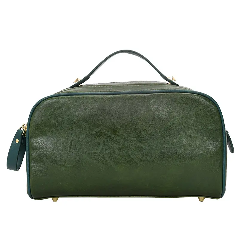 China PU Leather Simple Large Capacity Makeup Bag Factories, Suppliers