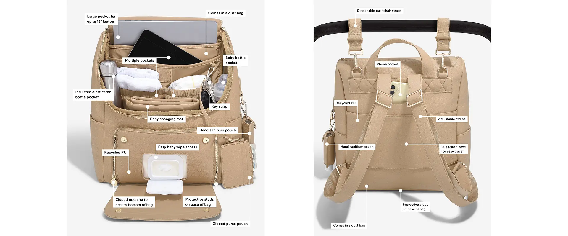 Baby Changing Backpack detailed view