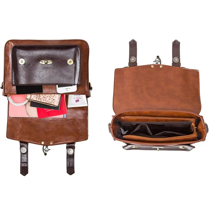 Wholesale Vintage Leather Shoulder Bag Preppy Messenger Bag Manufacturer, Supplier