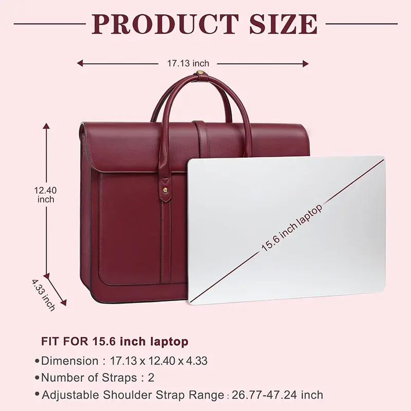 Wholesale 15-15.6 Inch PU Leather Laptop Shoulder Bag Convertible Backpack Manufacturers, Factories