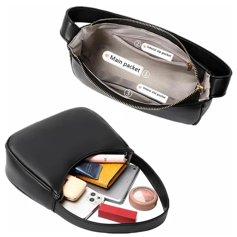 China Women's Shoulder Bag Hobo Mini Clutch with Zipper Closure Suppliers, Supplier