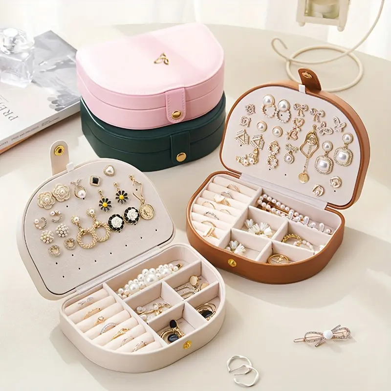 China Portable Mini Jewelry Case Necklace Ring Storage Box Manufacturer, Supplier
