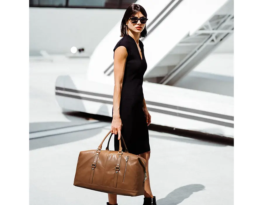 Leather Duffel Bag Gift Box Presentation