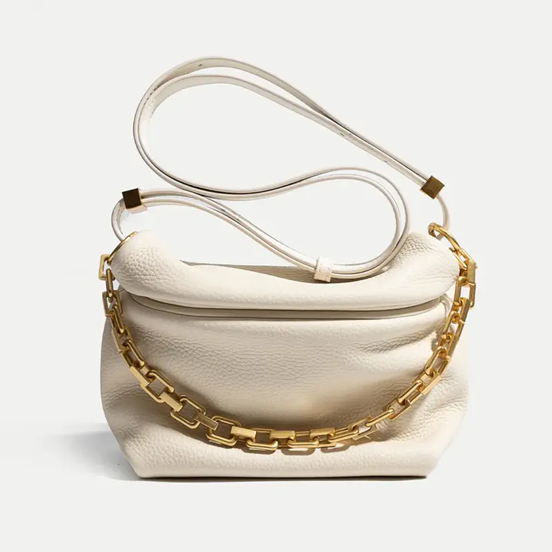 China Women's Fluffy Small Leather Shoulder Bag Cloud Bucket Bag Manufacturers, Factories