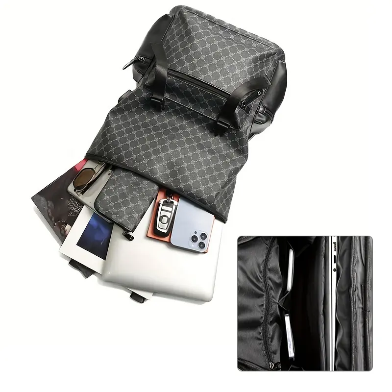 Wholesale PU Leather Large Capacity Travel Bag Laptop Backpack Student Bag Manufacturers, Factories