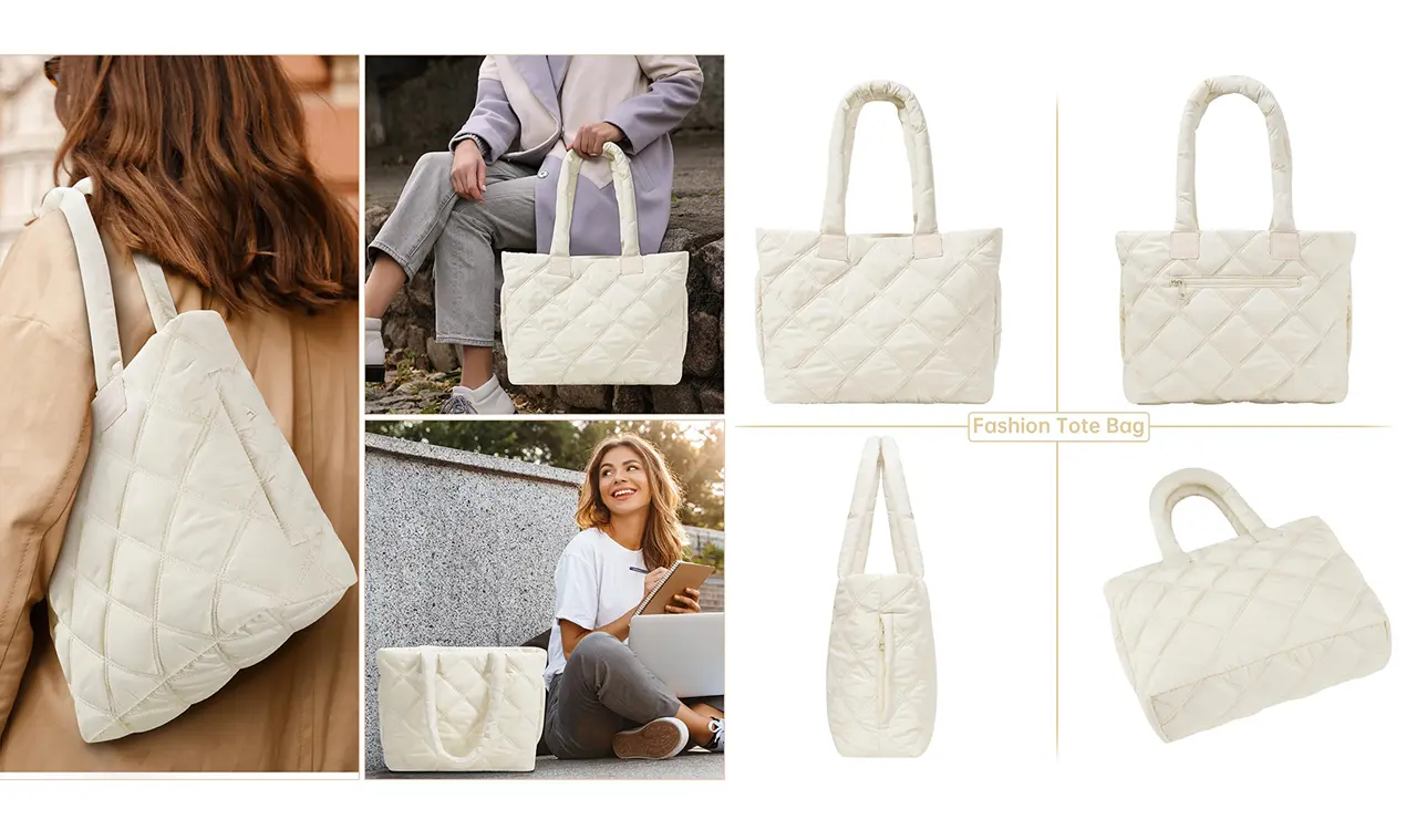 Premium Nylon Tote Bag View 4
