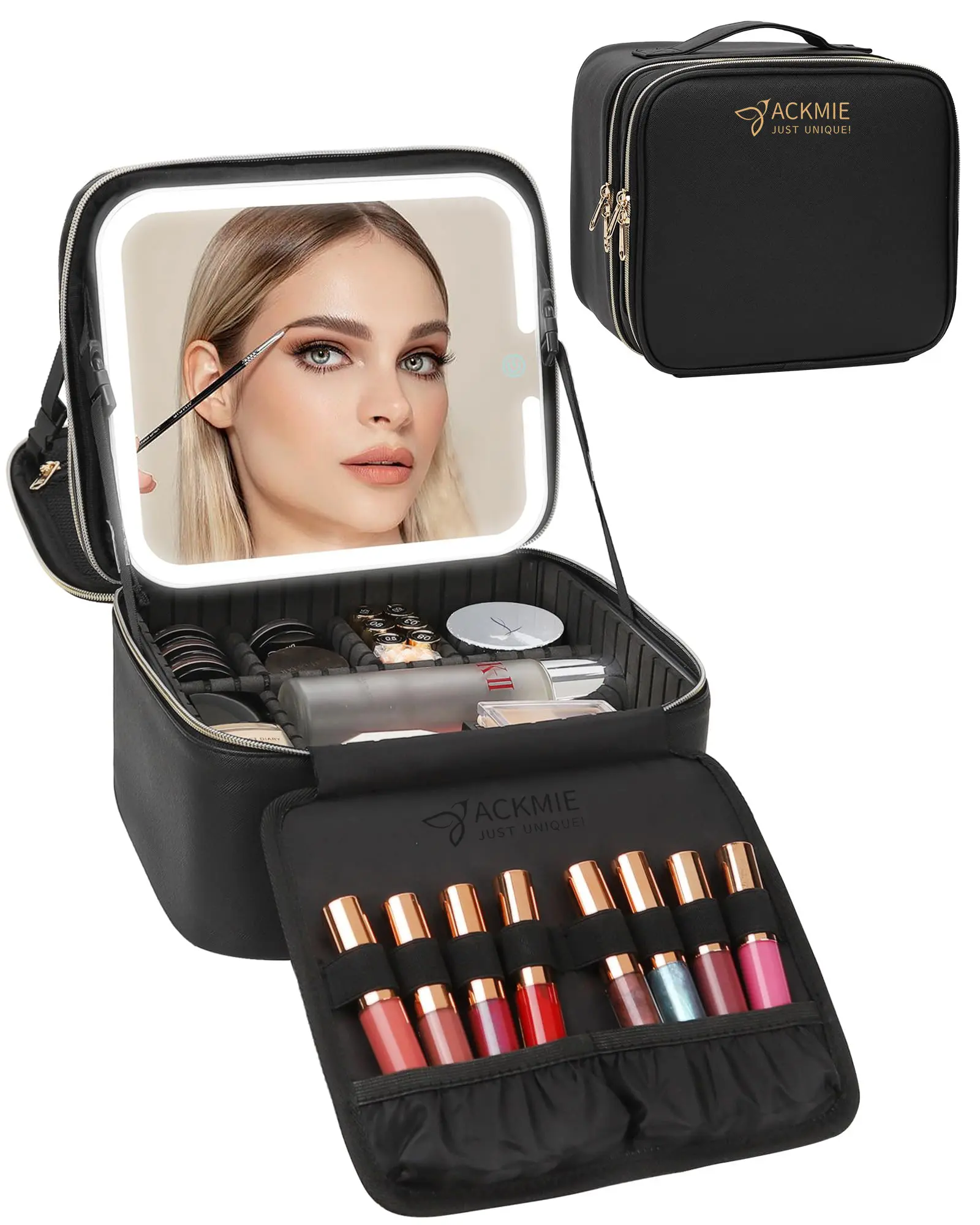 China Relavel Dual Layer Makeup Bag with LED Mirror Manufacturers, Suppliers