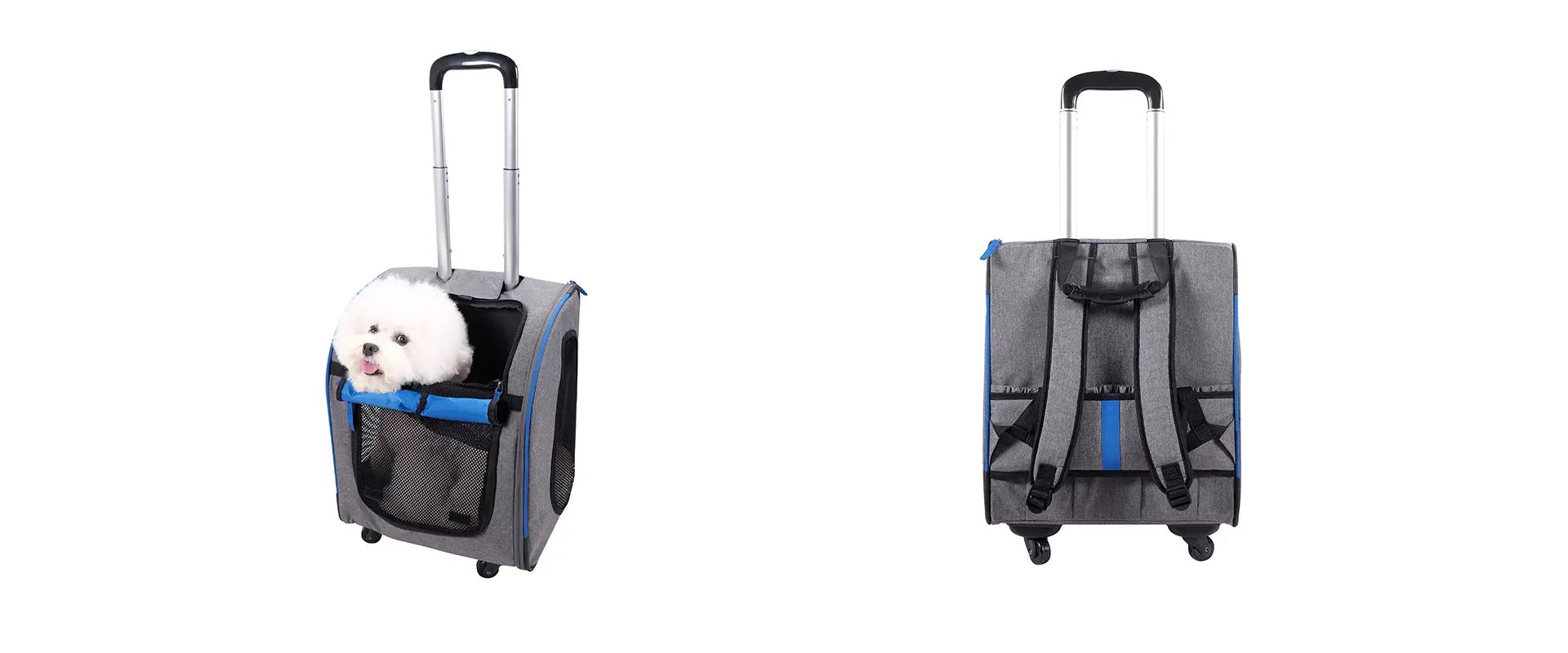Parallel Back Pet Trolley Bag Usage Showcase