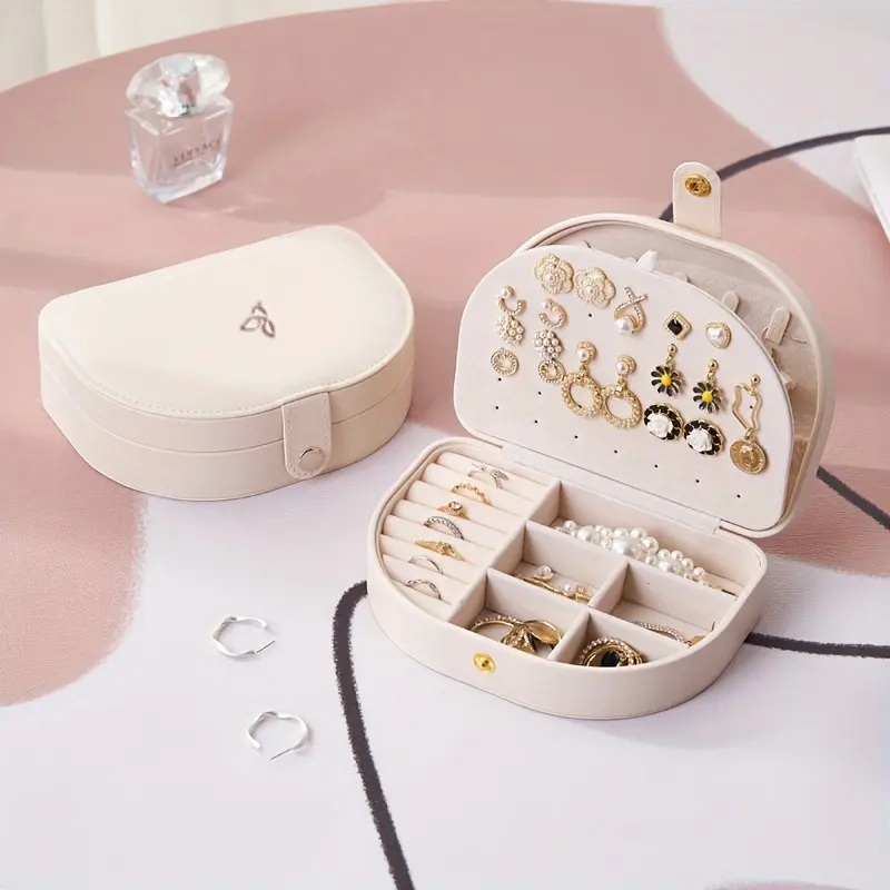 China Portable Mini Jewelry Case Necklace Ring Storage Box Manufacturer, Supplier