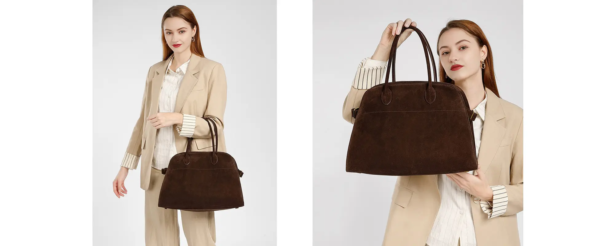 Vintage Style Suede Bag Fashion Display
