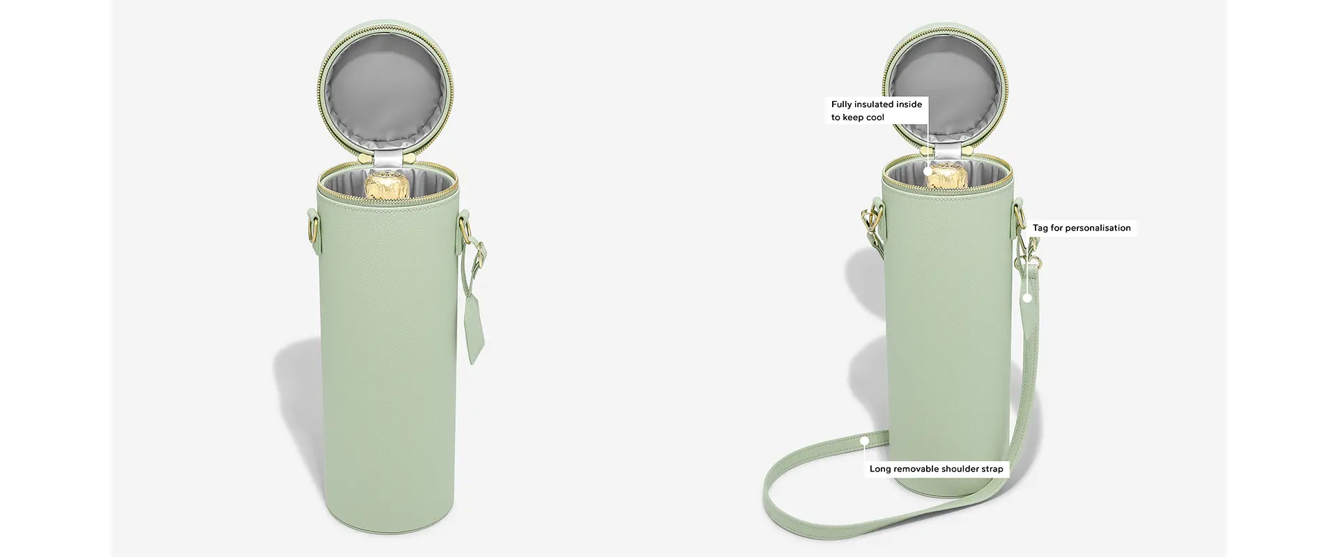 Green Champagne Bag - Side View