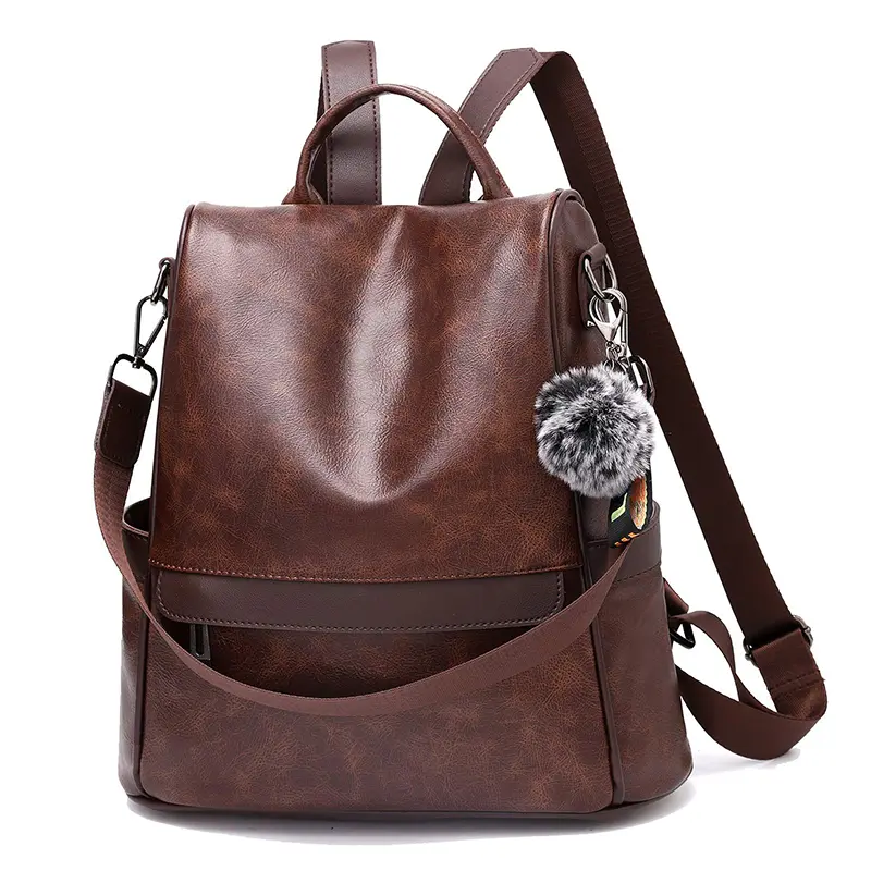 Wholesale Women's Anti-Theft Leather Waterproof Backpack Manufacturer, Supplier