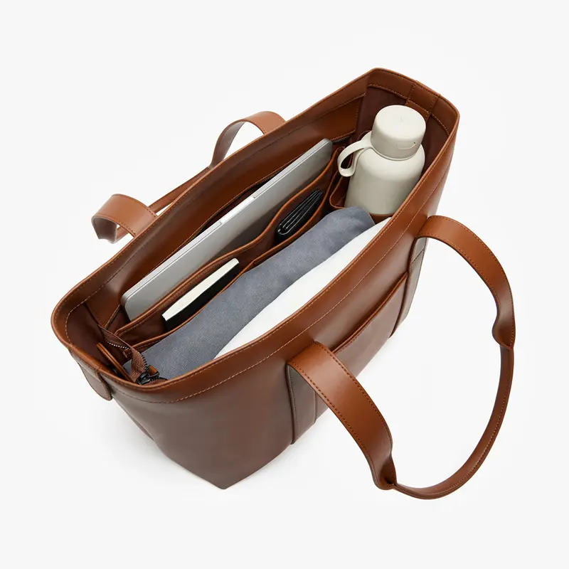 China Leather Laptop Bag Tote Bag Simple Work Bag Manufacturer, Factories