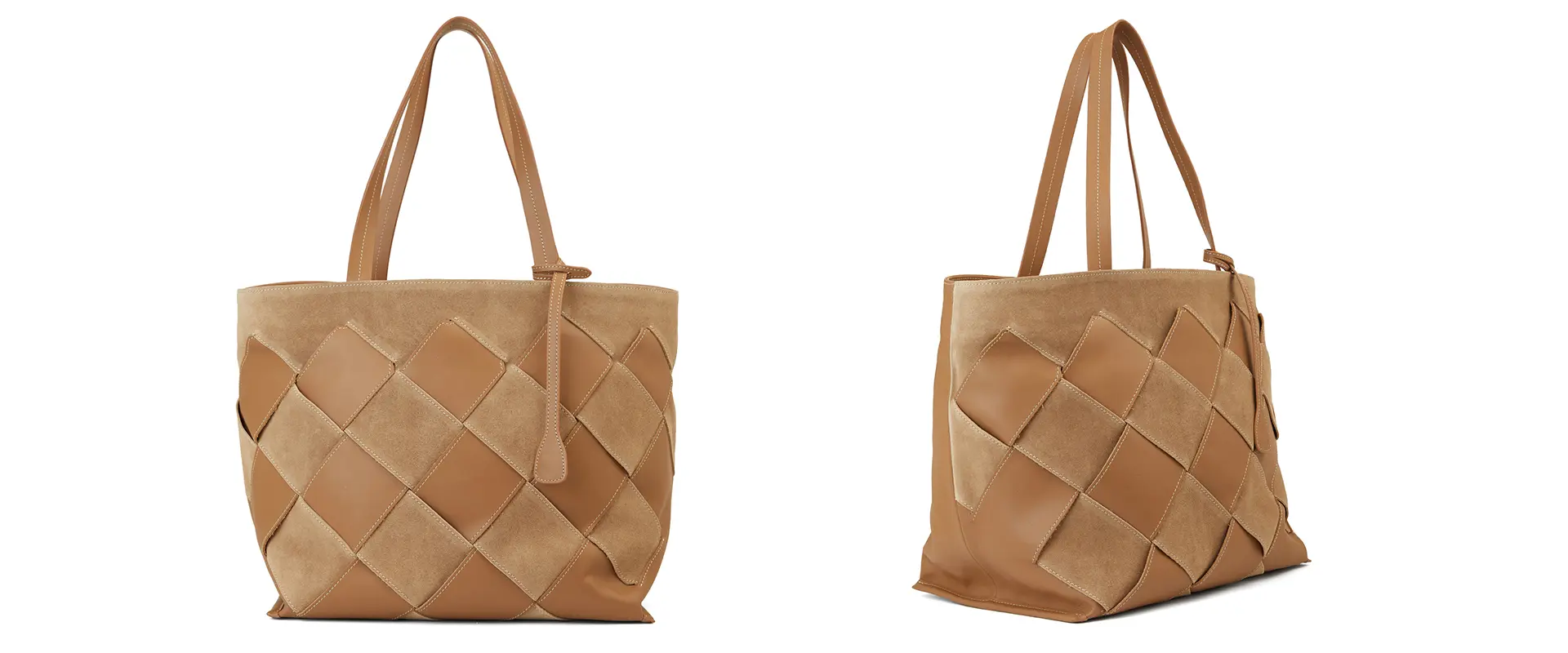Premium Leather Deerskin Woven Bag Details