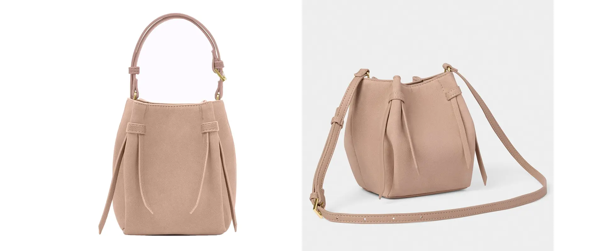 Mini Bucket Bag - Faded Rose Front View
