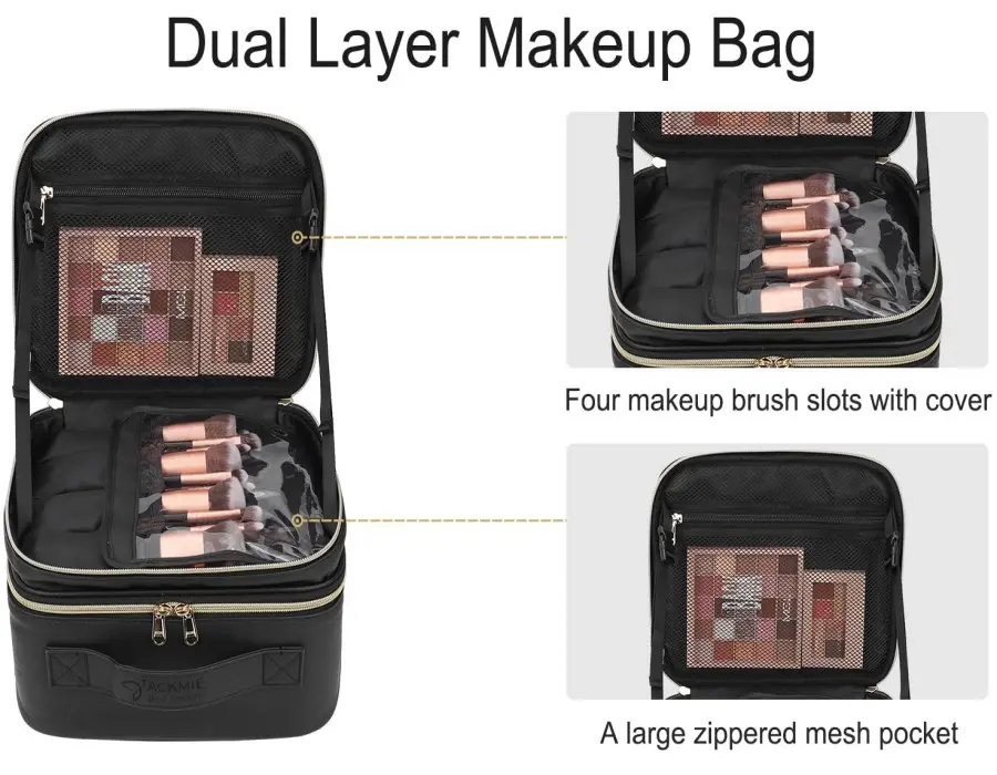 Double Layer Makeup Bag Details