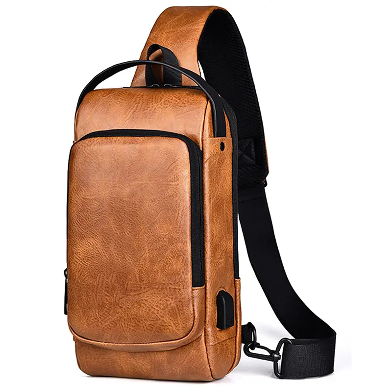 Wholesale Men's Belt Bag Anti-Theft USB Crossbody Backpack Waterproof Chest Bag Factories, Suppliers