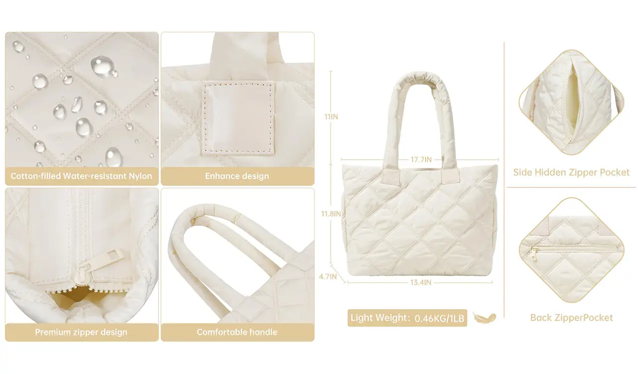 Premium Nylon Tote Bag View 2