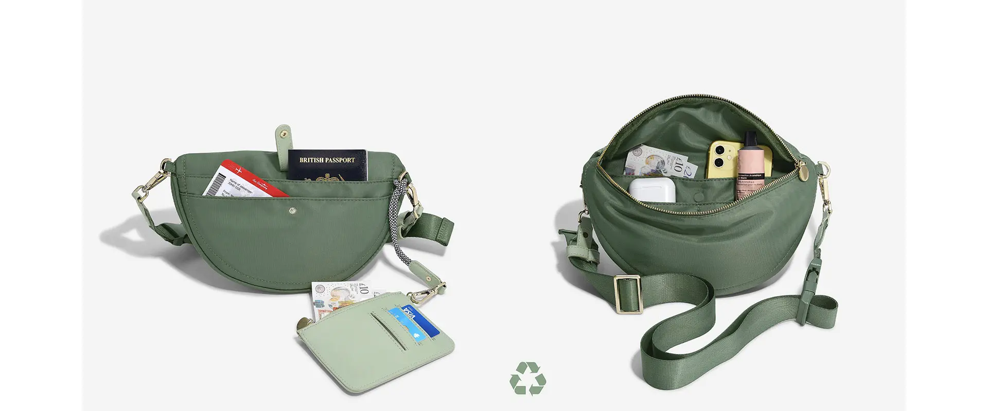 Recycled Nylon Bumbag Details