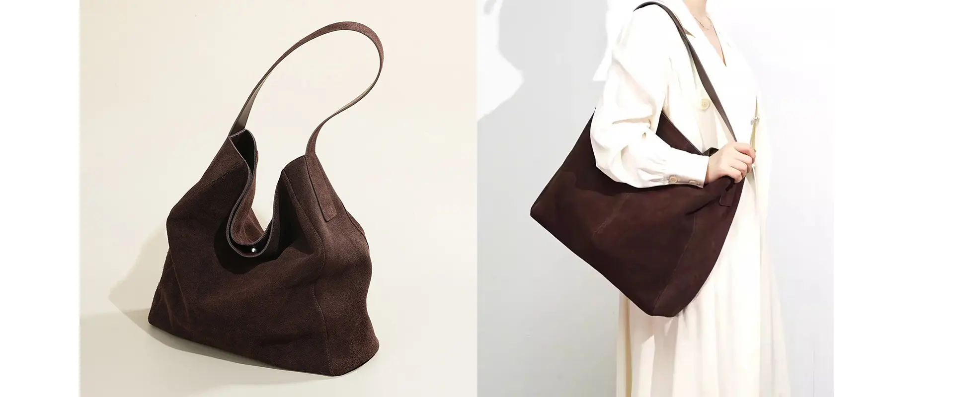 Suede Tote Bag Detail View
