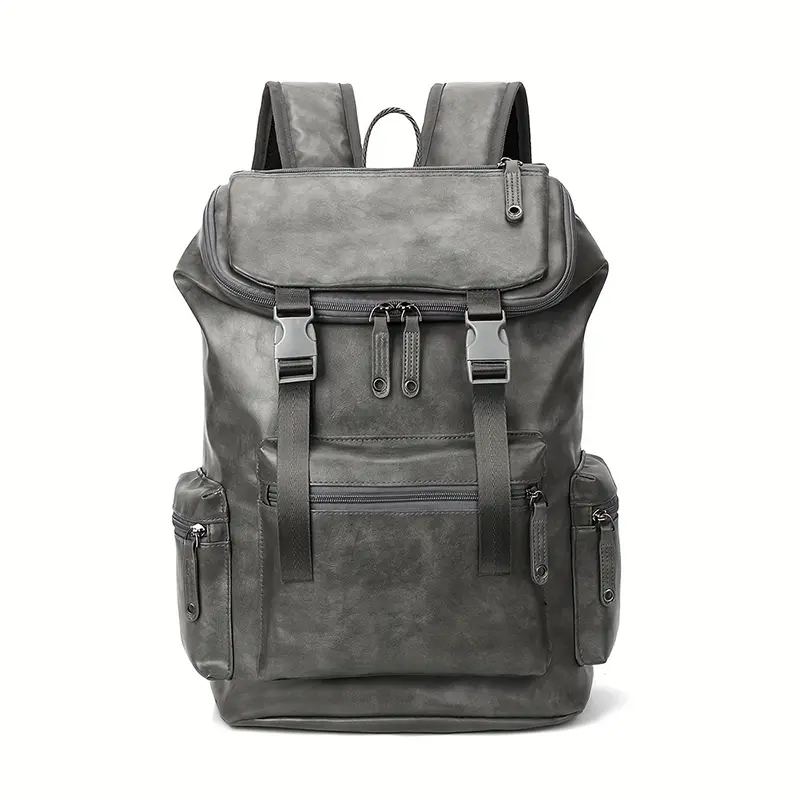 Wholesale PU Leather Large Capacity Travel Bag Laptop Backpack Student Bag Manufacturers, Factories
