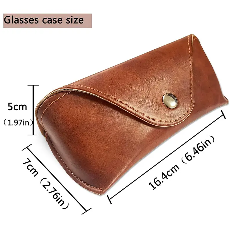 China Portable Leather Glasses Case Sunglasses Bag Horizontal Glasses Case Manufacturer, Suppliers
