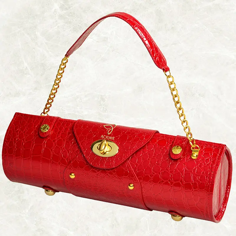Wholesale Crocodile Leather Wine Bottle Carrier Bag Wine Purse Manufacturer, Supplier