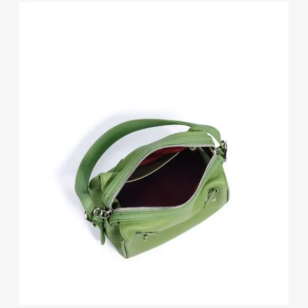 Wholesale Women's Genuine Leather Luxury Fashion Designer Classic Buckle Closure Waterproof Polyester Lining Casual Handbag Manufacturer, Suppliers